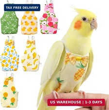 6Pcs Bird Diapers, Reusable Parrot Diapers with Adjustable Straps