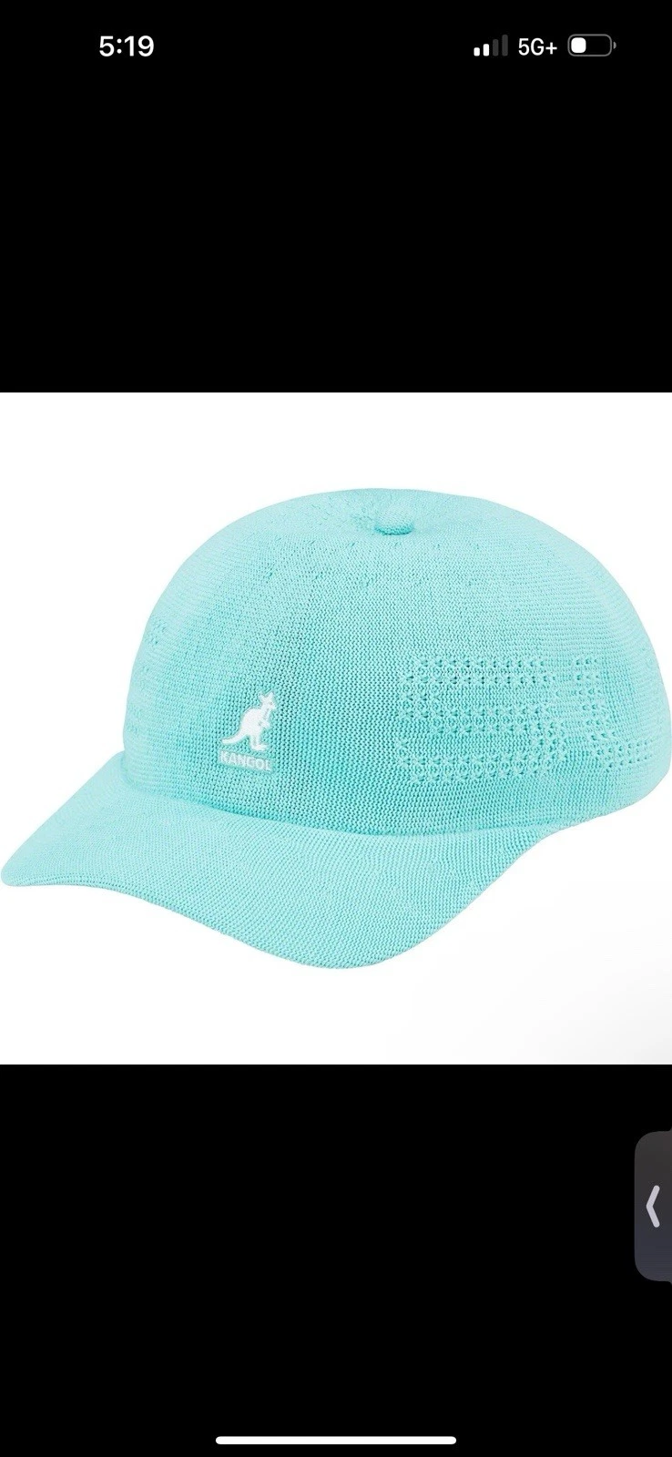 Chapeau homme KANGOL × Supreme Cap M polyester turquoise couleur unie