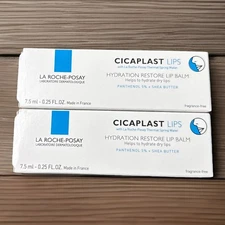 *La Roche-Posay Cicaplast Lips Hydration Restore Lip Balm 7.5ml/0.25oz LOT OF 2