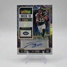 Travis Dye 2023 Contenders Shimmer Week 18 Ticket #262 RC Rookie Autograph 17/18