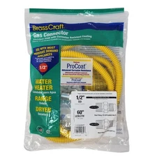 BrassCraft Gas Connector 60" x 1/2" OD for Water Heater, Range, or Dryer