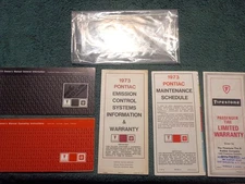 1973 PONTIAC TRANS AM / FIREBIRD + OWNER'S MANUAL SET++ ORIGINAL GUIDEBOOK SET