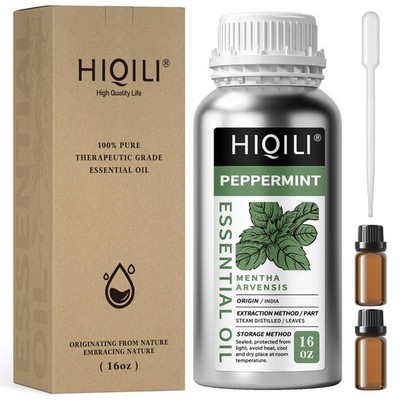 HIQILI Peppermint Essential Oil 16 oz 100 Pure Natural Aromatic Oil for Fresh...