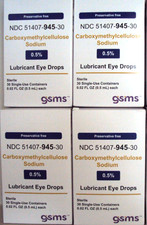 4 Generic REFRESH PLUS for Less - SINGLE USE Eye Drops - 120 Vials - Exp 3/27