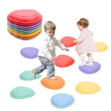 Balance Stepping Stones for Kids 10pcs Non-Slip River Stones Obstacle Course ...