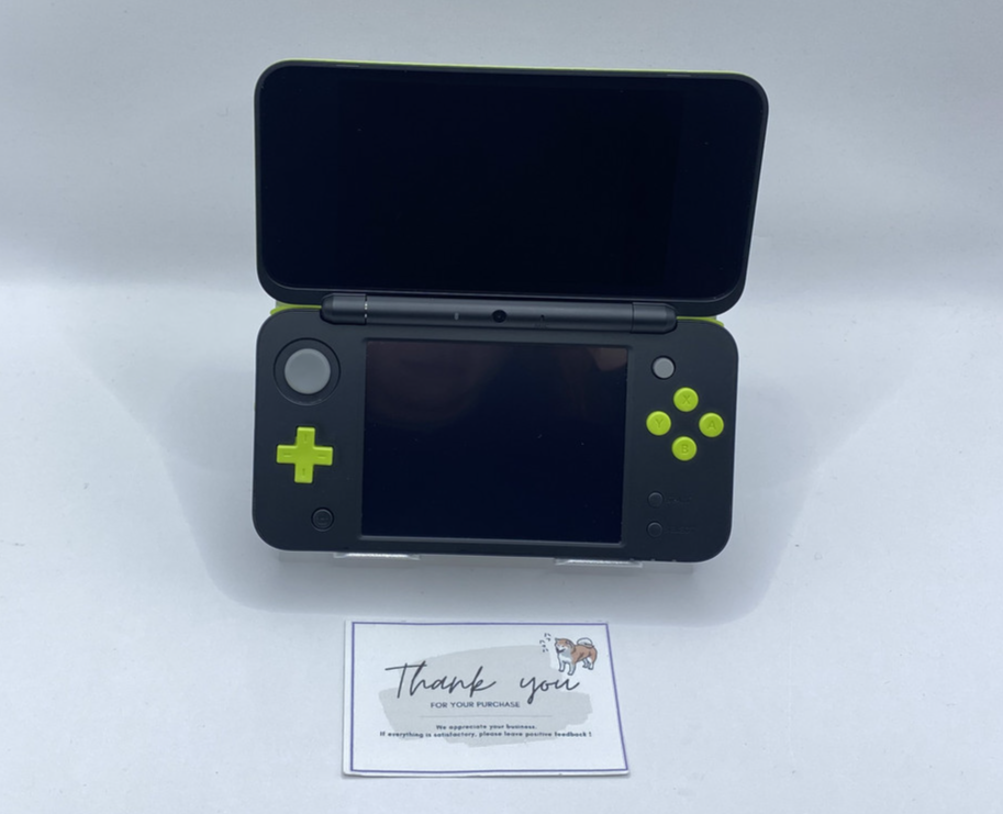Nintendo 2DS XL LL Black Lime Console Stylus Japanese W/Charger | eBay