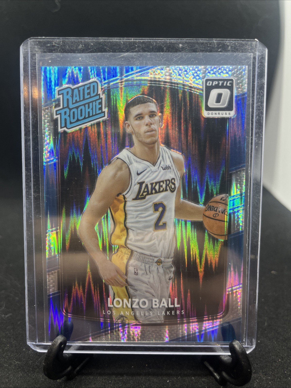 2017-18 Donruss Optic #199 Lonzo Ball Rated Rookie Shock