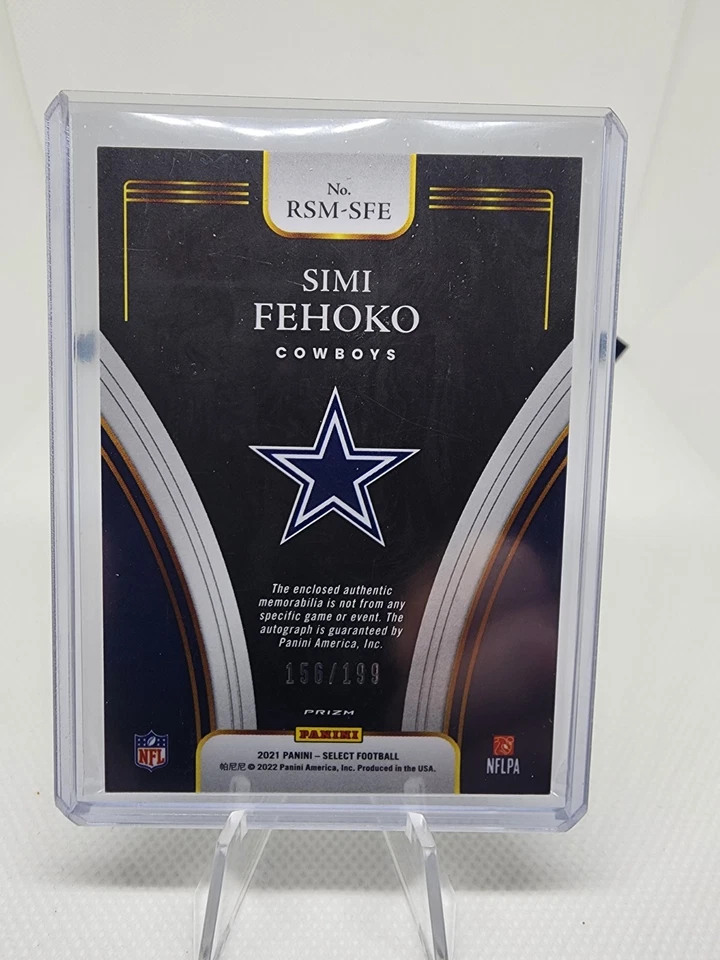 2021 Panini Select - Rookie Signature Memorabilia Simi Fehoko #RSM-SFE /199 - Image 2 of 2