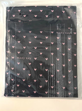 New Mary Kay Travel Roll Up Bag Heart Design Makeup Case Organizer n/plastic