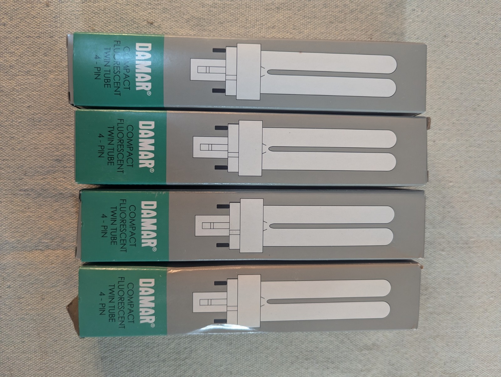 Damar Light Bulb 4-Pin Compact Fluorescent Double Twin Shape