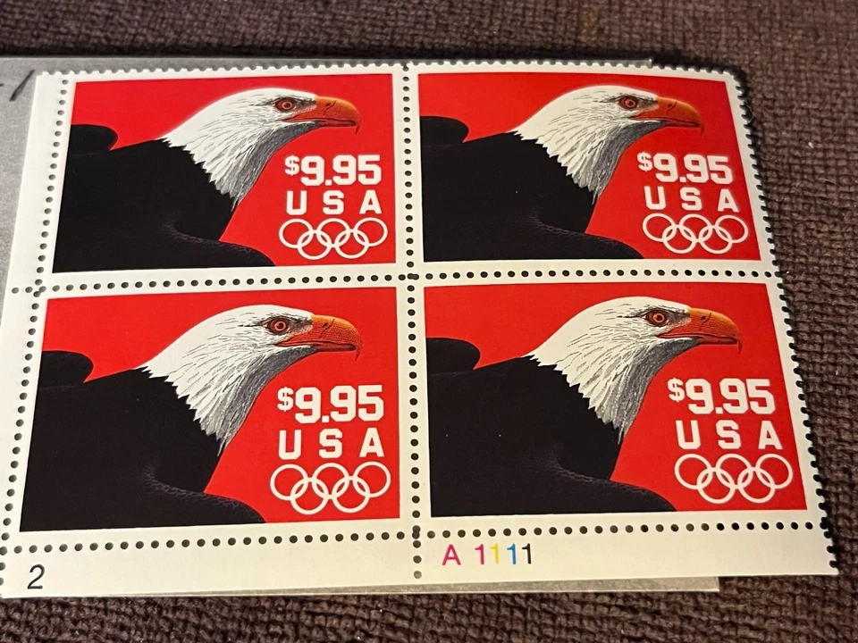 US Stamp #2541 Bald Eagle Express Mail VF NH Plate Block of 4 - Image 3 of 3