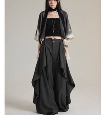Japanese-style women's streetwear wide-leg pants culottes Trousers