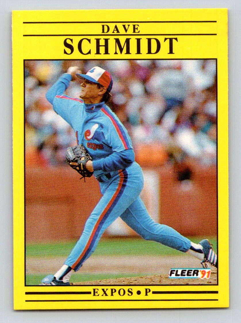 1991 Fleer #249 Dave Schmidt Montreal Expos