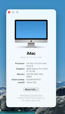 NEW Apple iMac 27 Inch 5K 2020 3.6 GHz i9 2TB SSD 128GB RAM 5700XT