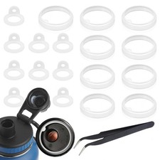 18Pcs Water Bottle Gasket Replacement for Thermoflask Transparent