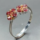 Unique ring Natural Rhodolite Ring 925 Sterling Silver Size 8 /R467154