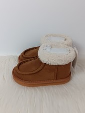 New Gap Toddler Boy's Cozy Mock Vegan Suede Boots Size 8