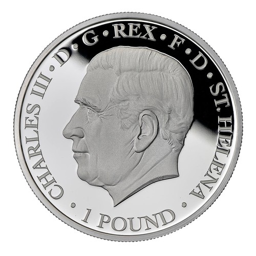 Moneda de plata de prueba de 1 oz de Santa Elena moderna Una y el León 2024 - Imagen 2 de 13
