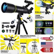 Lightweight 70mm Telescope with Phone Adapter Wireless Control for Stargazing