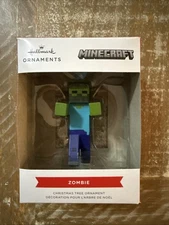 Hallmark Minecraft ZOMBIE Resin Collectible Christmas Tree Ornament NEW 2023