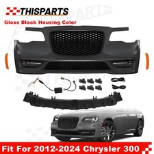 For 2012-2024 Chrysler 300 C To Srt8 Front Bumper Cover Grille Fog Light Kit