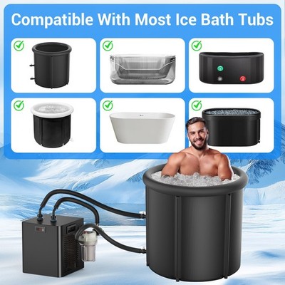 Portable Cold Plunge Ice Bathtub with Water Chiller Cold Plunge Tub for Recovery