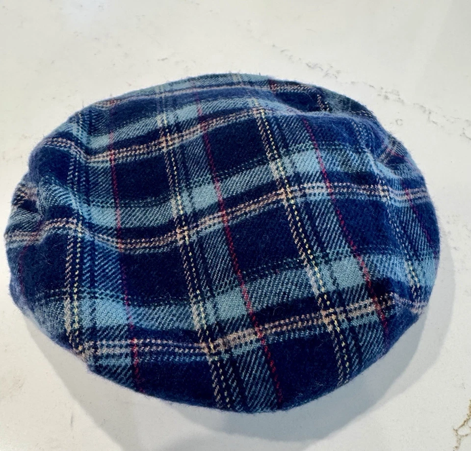 Sombrero de Newsboy Old Navy para Hombre Diseño Azul a Cuadros Talla Pequeña Foto 4 de 4