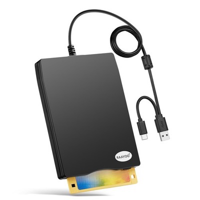 RAAYOO Floppy Disk Reader USB Type A/C Black 