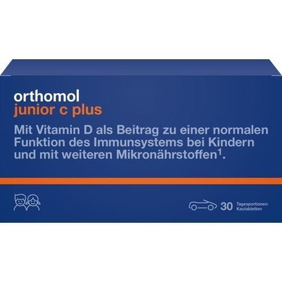 ORTHOMOL Junior C plus Kautabl.Mandarine/Orange, 30 St PZN 10013630