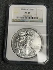 2015 NGC MS69 American Silver Eagle Dollar, U.S. .999 1 oz ASE bullion Coin