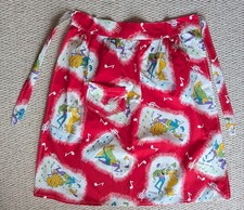 Vintage 50's Dance Theme Waist Apron - Cotton, Mambo,Paso,Tango,Rock'n'Roll,VGC