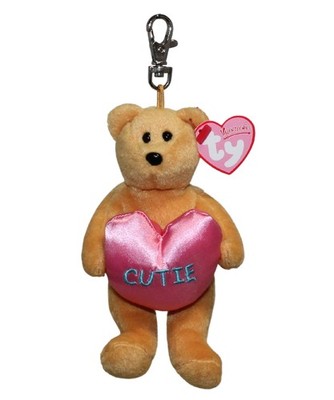 Ty Valenteenies (Key Clip)- You're A Cutie! the Valentine's Teddy Bear, MWMT