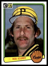 Rod Scurry 1983 Donruss #376 Pirates MLB READ FREE SHIPPING AutographDen