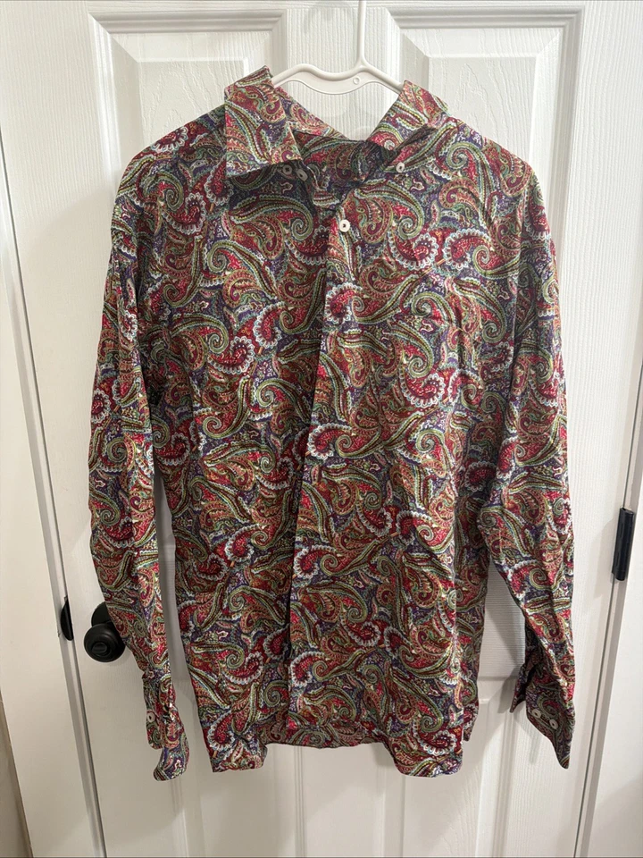 Camisas abotonadas manga larga Alan River, lote de 4, grandes Foto 2 de 4