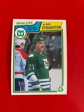 1983-84 O-Pee-Chee hockey OPC #147 Blaine Stoughton - Hartford Whalers NRMT