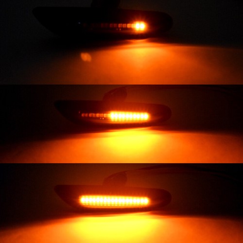 Dynamic Smoke LED Side Marker Turn Signal Lights For BMW E90 E83 E92 E82 E46 E60 - Picture 4 of 9