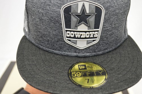 NEW Dallas Cowboys New Era NFL Sideline Road Black 59FIFTY Fitted Hat Size 7 - Picture 9 of 11