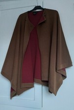 Vintage Jessica Cape Wool Rich Brown Burgundy Lining M