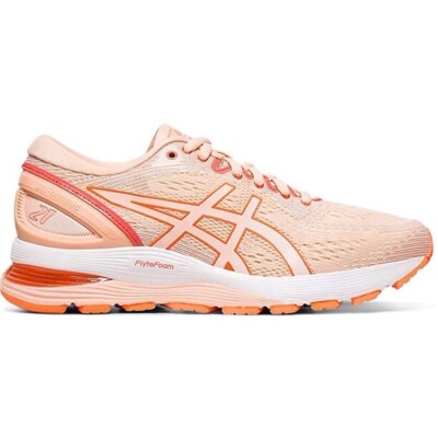 Women's Gel-Nimbus 21 Baked Pink/White Athletic Running Shoe Size 9 1012A156