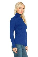 LADIES WOMENS POLO NECK ROLL NECK TURTLE NECK PLAIN JUMPER TOP LONG SLEEVE 8-26