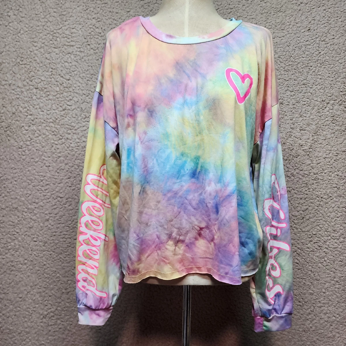 Neon tie store dye sweatshirt