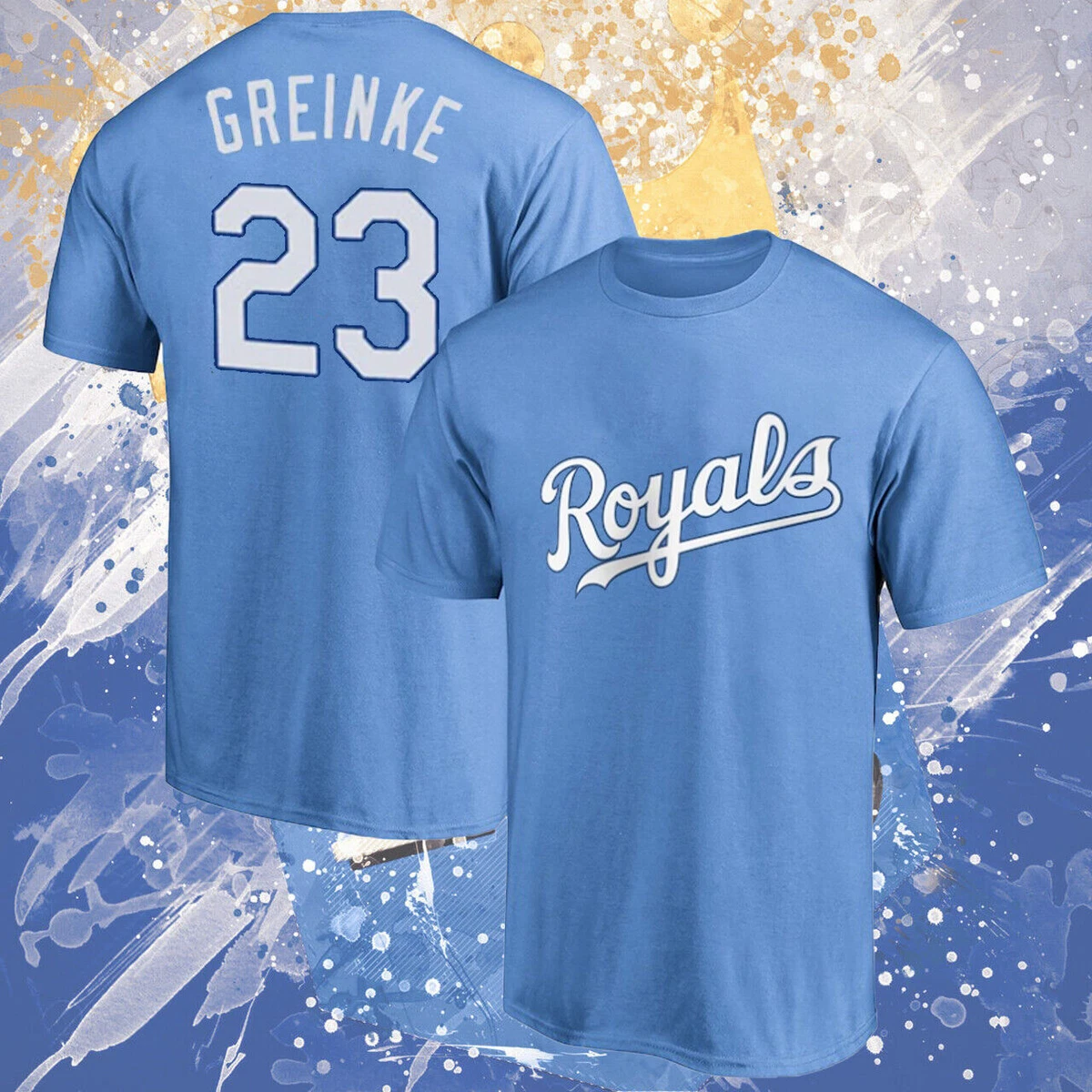 Zack Greinke #23 Player Name Kansas City Royals Team Baseball T