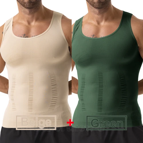 Herren Body Shaper Schlankmacher Shirt Kompression Weste Slim Shapewear Tank Top Girgle - Bild 41 von 46