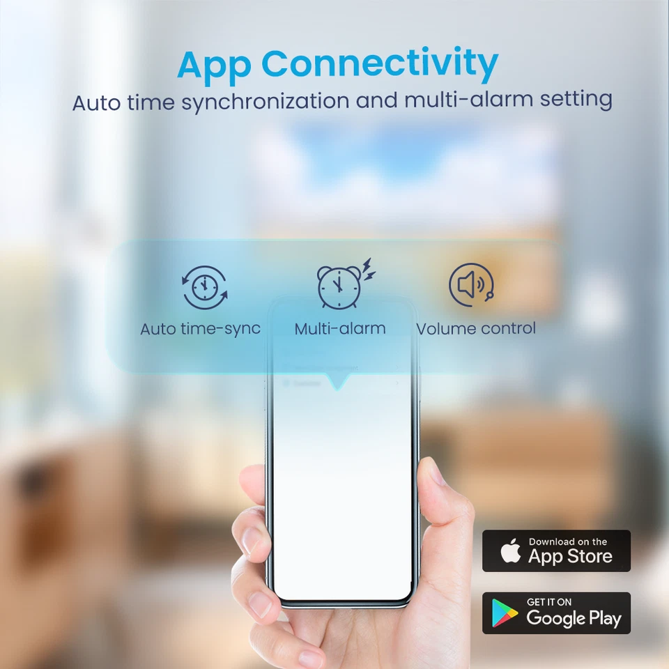 Large Talking Button Clock with Alarm for Visually Impaired, Elderly, Blind - Image 2 of 4