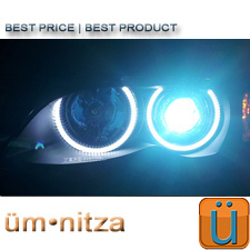 BMW E46 3-Series Sedan Headlights Orion LED Angel Eyes Xenon DEMON EYE 99-01 - Bild 1 von 9