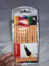 Stabilo Point 88 Fineliner Pigment Liner Assorted Colours - Wallet of 10 Colors