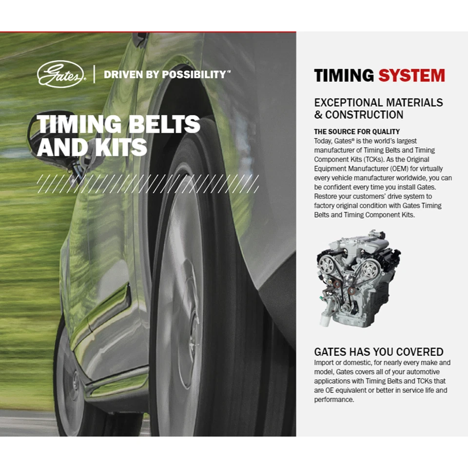 Correa de distribución Gates RPM 257 dientes para Dodge Stealth / Mitsubishi 3000GT, diamante Foto 3 de 4