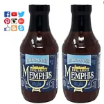 BURMAN'S BBQ Sauce MEMPHIS 2-19 oz (Memphis, 2 Pack)