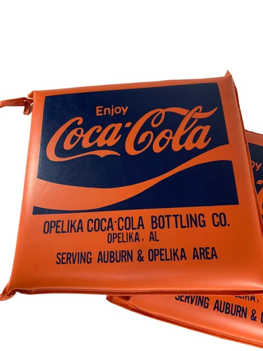 VINTAGE Coca-Cola Opelika,AL Auburn Football Stadium Seat Cushions "Warrr Eagle"
