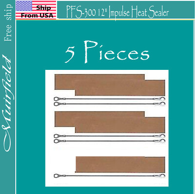 New PFS-300 12'' Impulse Heat Sealer Replacement Element Kits / 5 kits